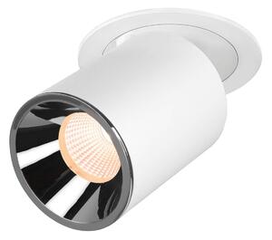 LA 1007043 NUMINOS® PROJECTOR L stropní zápustné svítidlo, 2700 K, 40°, válcové, bílé/chrom - BIG WHITE (SLV)