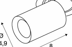 LA 1006873 NUMINOS® PROJECTOR XS stropní zápustné svítidlo 2700 K, 55°, válcové, černé/černé - BIG WHITE (SLV)