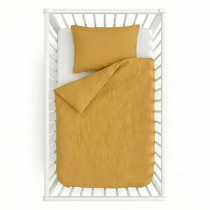 Kvalitex Dětské mušelínové povlečení žluté 90x135, 45x60cm 1x 90/135, 1x 40/60cm