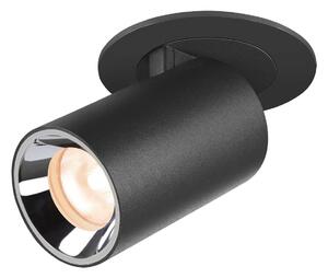 LA 1006875 NUMINOS® PROJECTOR X stropní zápustné svítidlo, 2700 K, 55°, válcové, černé/chrom - BIG WHITE (SLV)