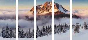 5-dílný obraz Rozsutec ve sněhové peřině Varianta: 100x50