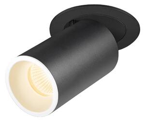 LA 1007000 NUMINOS® PROJECTOR M stropní zápustné svítidlo, 3000 K, 55°, válcové, černé/bílé - BIG WHITE (SLV)