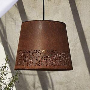 PR Home závěsné světlo Corta, barva rez, zástrčka, Ø 38 cm, E27, Hnědá / rez, Obývací pokoj / jídelna, kov, Industriální design