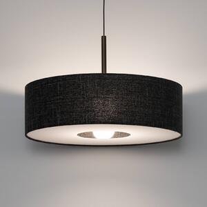 Nowodvorski Lighting Závěsné světlo Amarela L, černá melírovaná, textil, E27, stmívatelný, Černá, Obývací pokoj / jídelna, Textil / tkanina / hedvábí, Moderní
