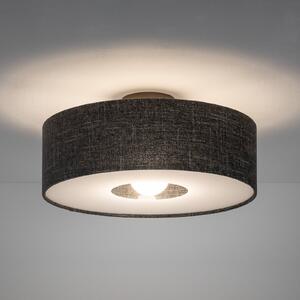 Nowodvorski Lighting Stropní světlo Amarela M, černá melírovaná, textil, E27, stmívatelný, Černá, Obývací pokoj / jídelna, Textil / tkanina / hedvábí, Moderní