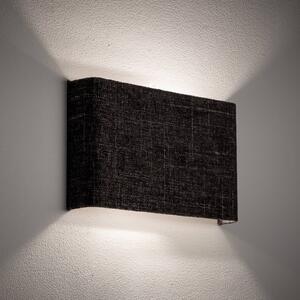Nowodvorski Lighting Nástěnné světlo Amarela B, černá melírovaná, textil, G9, stmívatelný, Černá, Obývací pokoj / jídelna, Textil / tkanina / hedvábí, Moderní, Nástěnné svítidlo / světlem dolů