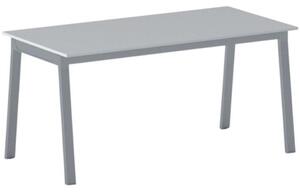 Kancelářský pracovní stůl PRIMO BASIC, šedostříbrná podnož, 1600 x 800 mm, šedá