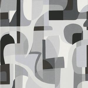 Vliesové tapety na zeď Gentle 10432-10, rozměr 10,05 m x 0,53 m, abstrakt šedo-černý, Erismann