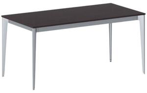 Kancelářský stůl PRIMO ACTION, šedostříbrná podnož, 1600 x 800 mm, wenge