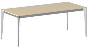 Kancelářský stůl PRIMO ACTION, šedostříbrná podnož, 2000 x 900 mm, bříza