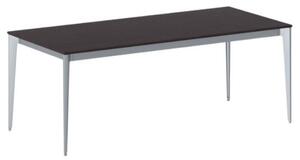 Kancelářský stůl PRIMO ACTION, šedostříbrná podnož, 2000 x 900 mm, wenge