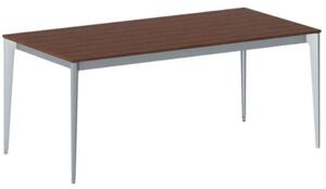 Kancelářský stůl PRIMO ACTION, šedostříbrná podnož, 1800 x 900 mm, třešeň