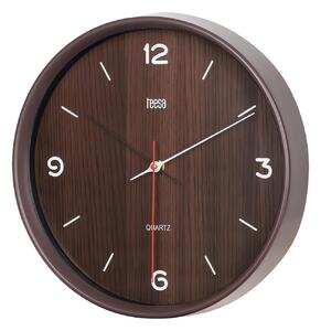 Teesa TSA0048DB Nástěnné hodiny 30cm, imitace tmavé dřevo