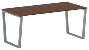 Kancelářský stůl PRIMO IMPRESS, šedostříbrná podnož, 1800 x 900 mm, třešeň