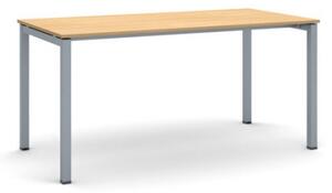 Stůl PRIMO SQUARE se šedostříbrnou podnoží 1600 x 800 x 750 mm, bříza