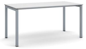 Stůl PRIMO SQUARE se šedostříbrnou podnoží 1600 x 800 x 750 mm, šedá