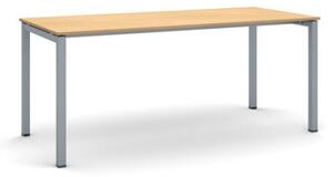 Stůl PRIMO SQUARE se šedostříbrnou podnoží 1800 x 800 x 750 mm, grafit