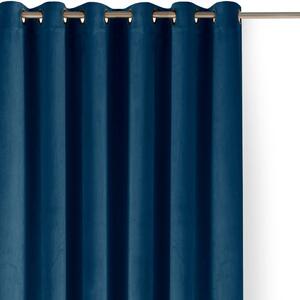 Modrý sametový dimout závěs 140x175 cm Velto – Filumi