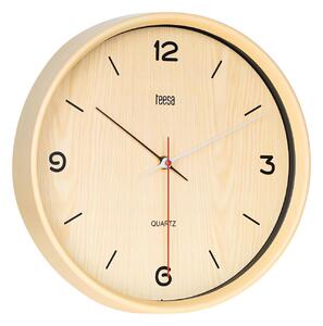Teesa TSA0048 Nástěnné hodiny 30cm, imitace světlé dřevo