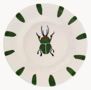 Ručně malovaný dezertní talíř Leafy Bug