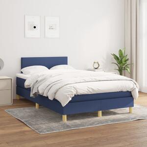 Box spring postel s matrací modrá 120x200 cm textil 3140447