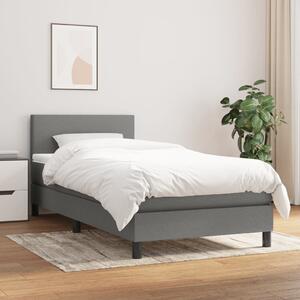 Box spring postel s matrací tmavě šedá 80 x 200 cm textil 3139850