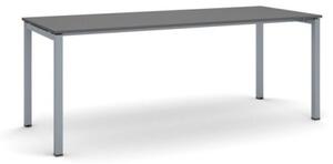 Stůl PRIMO SQUARE se šedostříbrnou podnoží 2000 x 800 x 750 mm, grafit