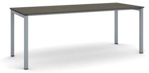 Stůl PRIMO SQUARE se šedostříbrnou podnoží 2000 x 800 x 750 mm, wenge