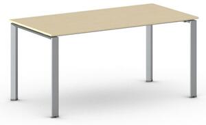 Jednací stůl INFINITY se šedostříbrnou podnoží 1600 x 800 x 750 mm, grafit