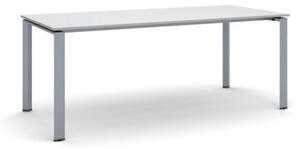 Jednací stůl INFINITY se šedostříbrnou podnoží 2000 x 900 x 750 mm, šedá