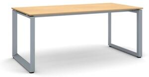 Kancelářský stůl PRIMO INSPIRE, šedostříbrná podnož, 1800 x 900 mm, buk