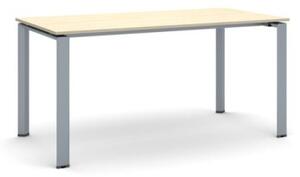 Jednací stůl INFINITY se šedostříbrnou podnoží 1600 x 800 x 750 mm, bříza