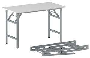 Konferenční stůl FAST READY se stříbrnošedou podnoží 1200 x 600 x 750 mm, bílá