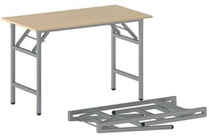 Konferenční stůl FAST READY se stříbrnošedou podnoží 1200 x 600 x 750 mm, buk