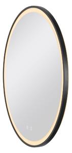 LA 1007202 TRUKKO 80 zrcadlo Ø 80 cm, chrom, černý okraj - BIG WHITE (SLV)