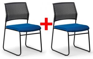 Konferenční židle MYSTIC 1+1 ZDARMA, modrá