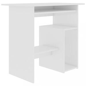 Počítačový stůl 80x45 cm Dekorhome Bílá lesk
