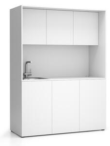 Kuchyňka NIKA se dřezem a baterií 1481 x 600 x 2000 mm, bílá, levé