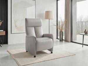 RELAXAČNÍ KŘESLO, kůže, světle šedá Sit & More - Online Only křesla & taburety, Online Only