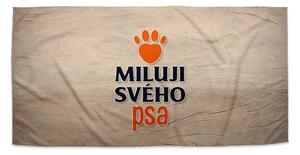 Sablio Ručník Miluji svého psa - 30x50 cm