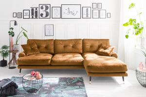 ROHOVÁ SEDAČKA, textil, hořčicově žlutá MID.YOU - Online Only sedačky, Online Only