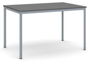 Jídelní stůl, 1200 x 800 mm, deska grafit, podnož tm.šedá