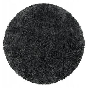 Ayyildiz, Kusový koberec Fluffy Shaggy 3500 grey kruh, 80x80 (průměr) kruh, šedá, ložnice
