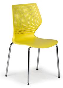 Jídelní židle POLY, žlutá