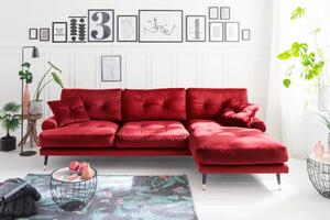 ROHOVÁ SEDAČKA, textil, tmavě červená MID.YOU - Online Only sedačky, Online Only