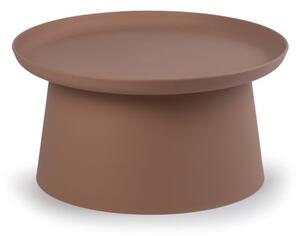 Plastový kávový stolek FUNGO průměr 700 mm, barva cihlová