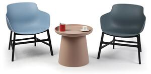 Plastový kávový stolek FUNGO, průměr 500 mm, šedý