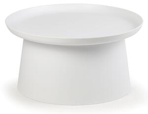 Plastový kávový stolek FUNGO, průměr 700 mm, bílý