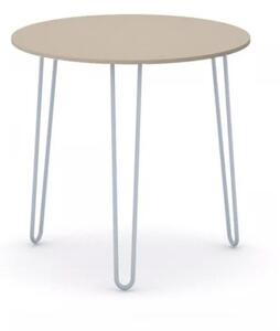 Kulatý jídelní stůl SPIDER, průměr 800 mm, šedo-stříbrná podnož, deska zemitá