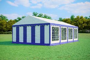 Párty stan 5x8 m PREMIUM - ohnivzdorný barva Modro-bílá